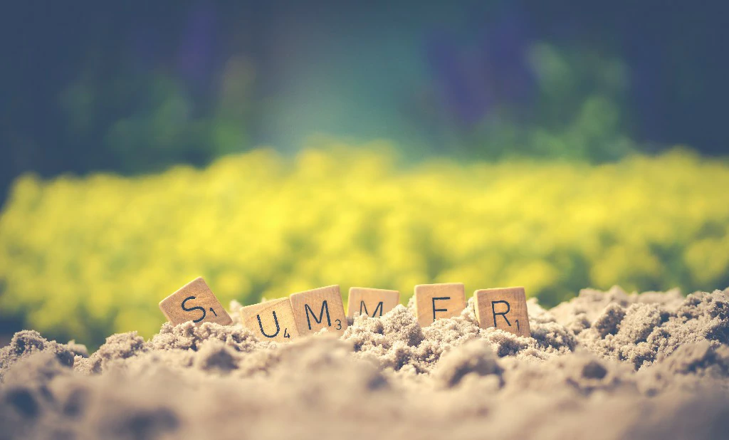 imagen de verano, playa y trabajo ocasional